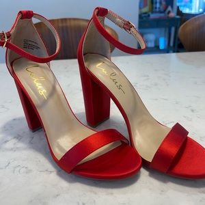 Red Strappy Lulu’s Heels